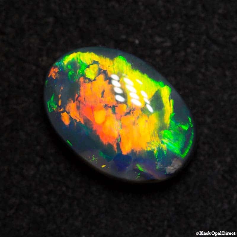 1.31 ct gem black opal 9x6x3mm