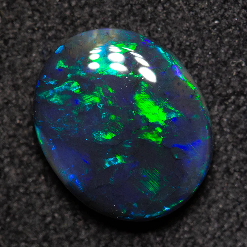 1.36 ct black opal 9.2x7.6x3.1mm