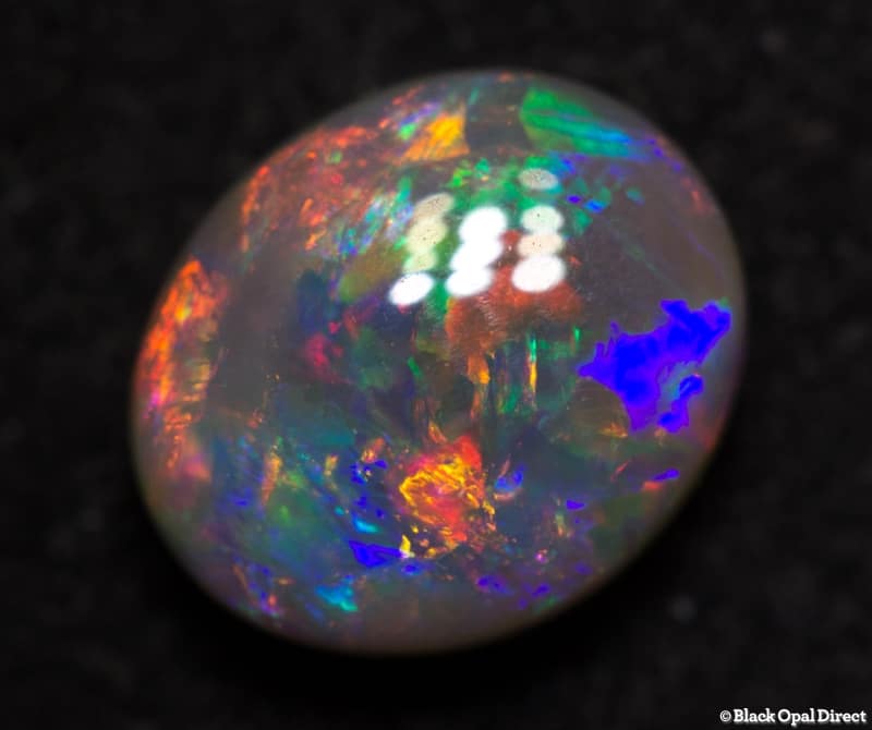 1.36 ct semi black opal 8x7x4mm