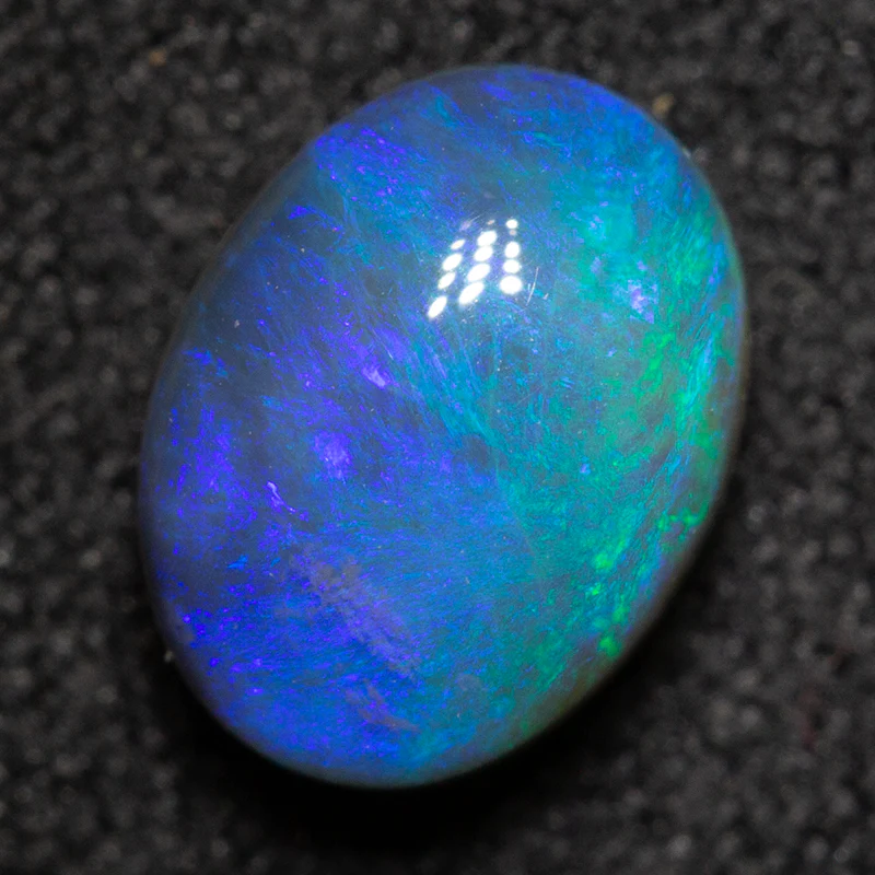 1.38 ct black crystal opal 8x6x4.5mm
