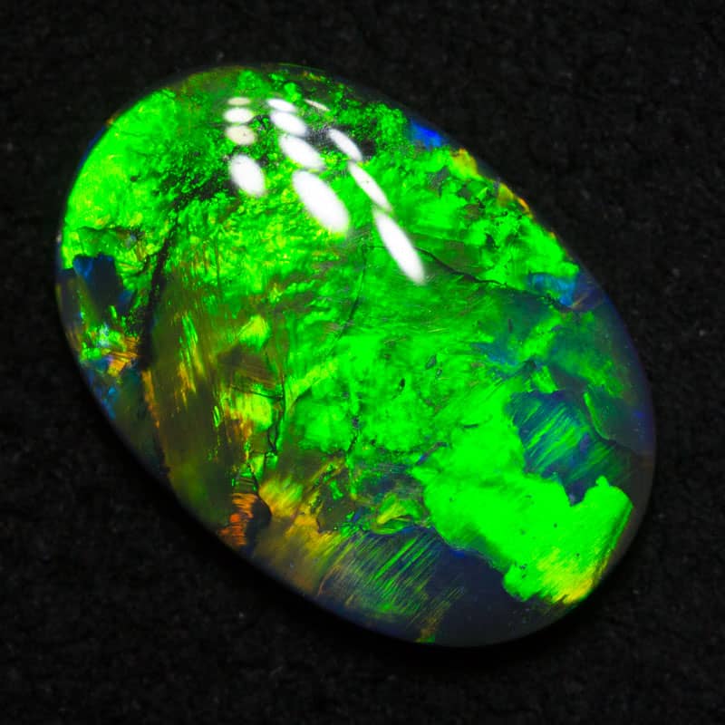 1.38 ct gem black opal 11.8x8.1x2.1mm