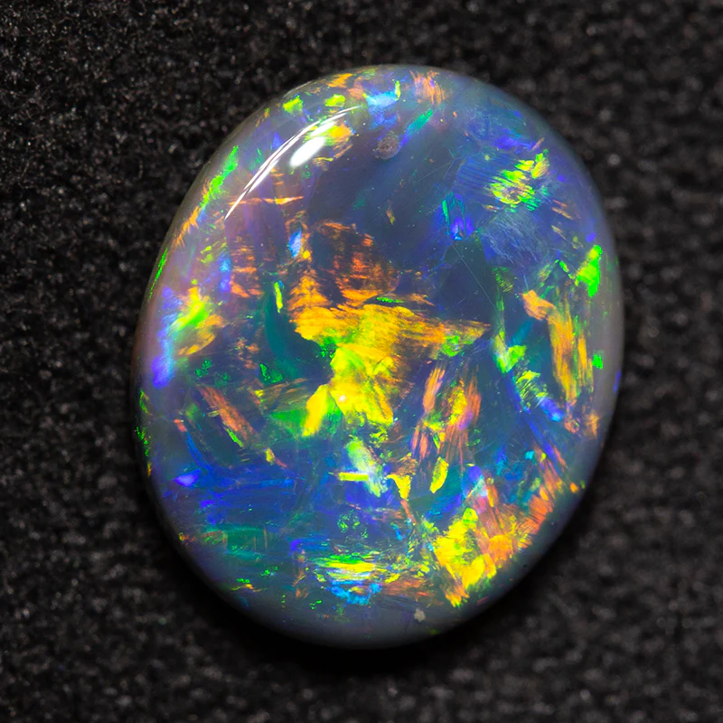 1.39 ct gem black opal 9.2x7.6x2.7mm