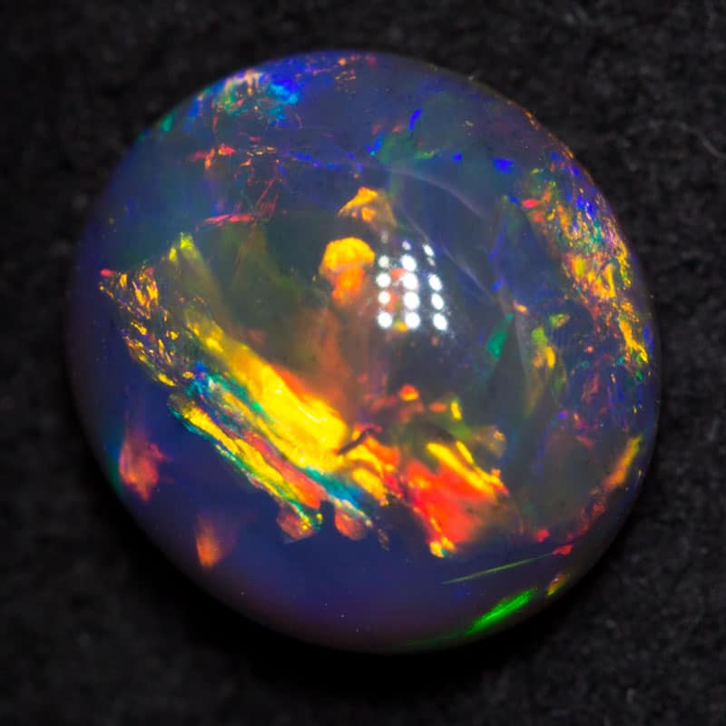 1.40 ct gem black opal 8x7x4mm