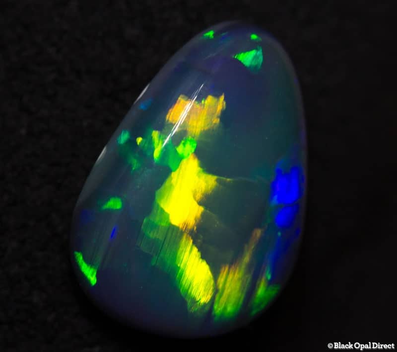 1.41 ct drop shaped black opal 9.5x7x3.5mm
