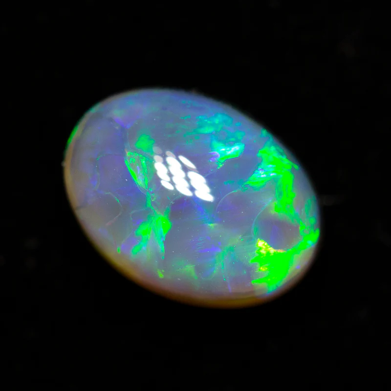 1.43 ct black crystal opal 8.3x6.2x4.5mm