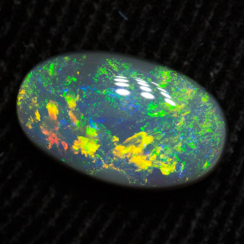 1.43 ct black opal 10.5x6.5x3mm