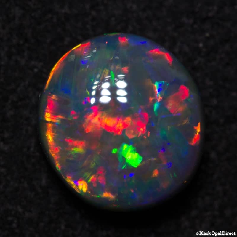 1.43 ct gem black opal 8x7x4mm