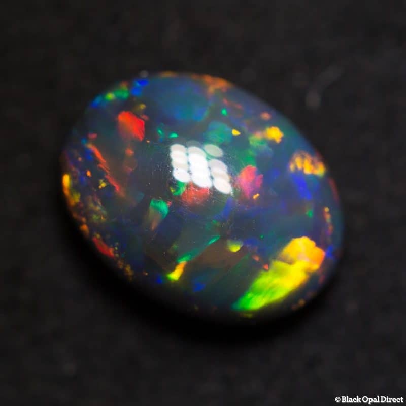 1.46 ct gem black opal 8x6x4mm