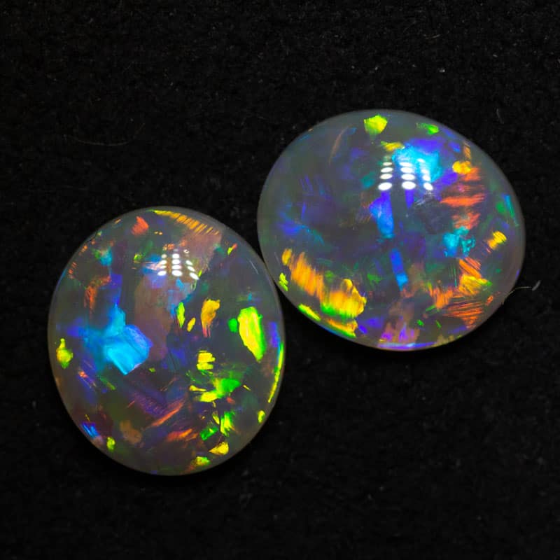 1.46 ct gem opal pair 7.5x6.5x2.3mm