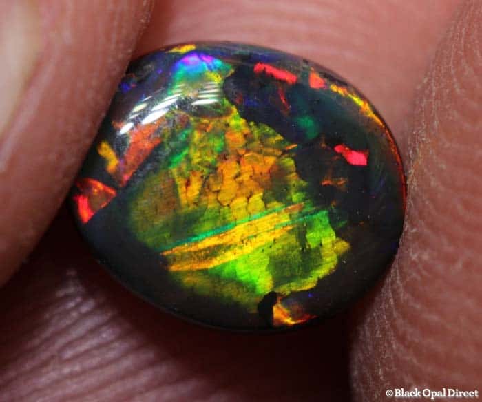 1.48 ct gem black opal 9x7x4mm