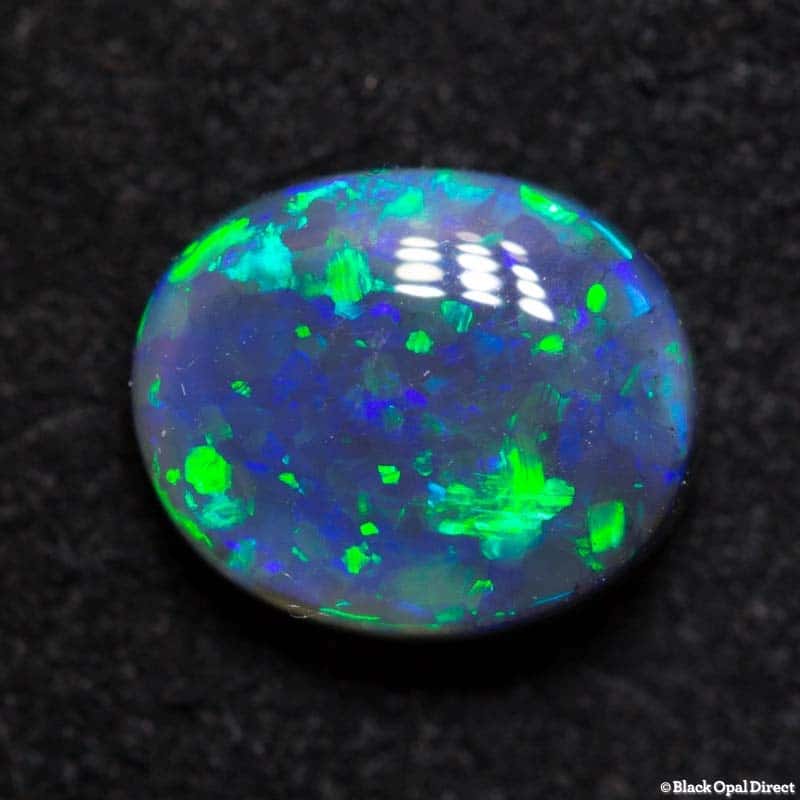 1.50 ct gem black opal 8x7x4mm