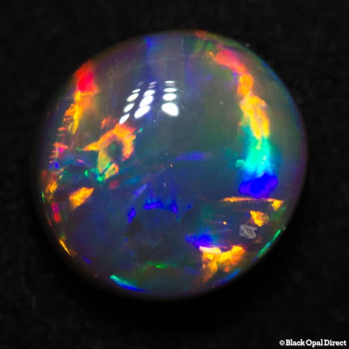 1.50 ct gem semi black opal 8x7x4mm