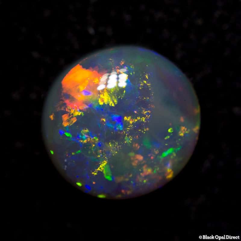 1.50 ct semi black opal 7.8mm round