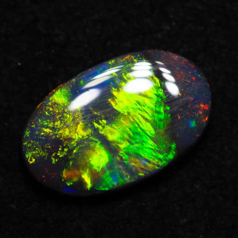 1.51 ct gem black opal 11x7x2.5mm