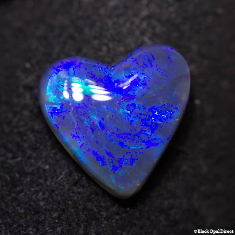 1.52 ct black opal heart 9x9x3mm