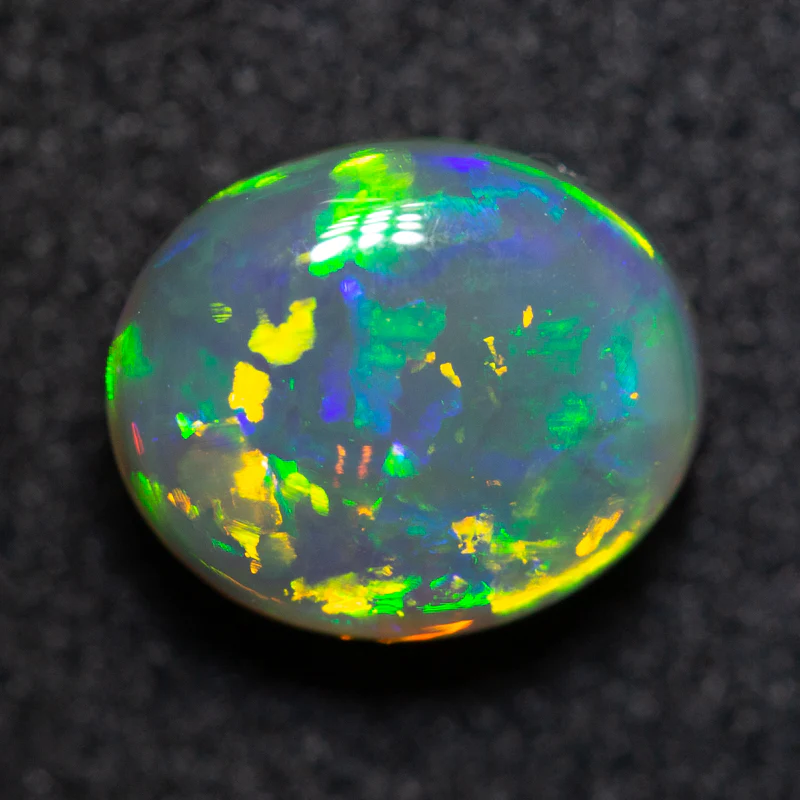 1.54 ct double-sided black crystal opal 7.8x6.7x4.6mm