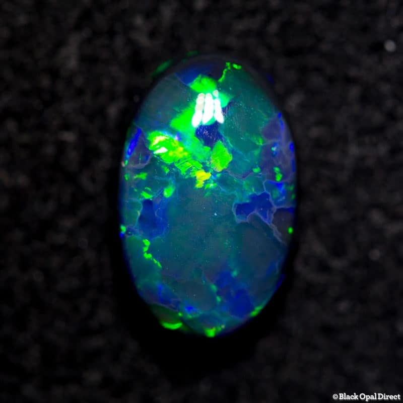 1.54 ct gem black opal 9.5x5x4mm