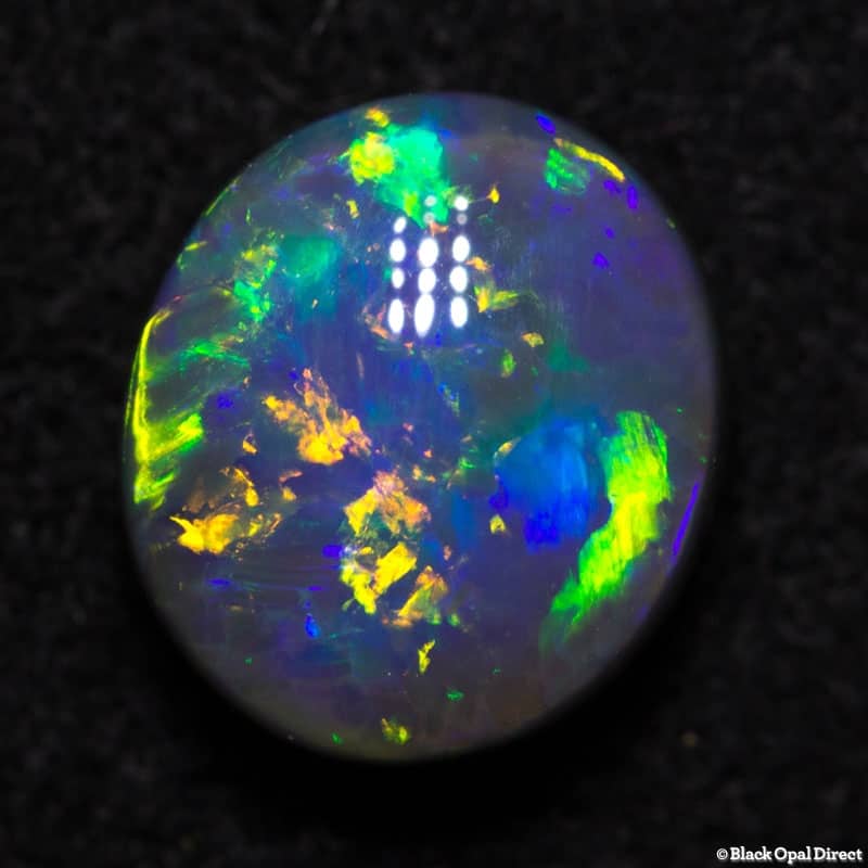 1.58 ct semi black opal 8x7x4.5mm