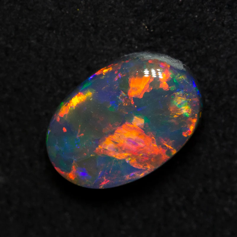 1.62 ct gem black opal 9x6.2x4.1mm