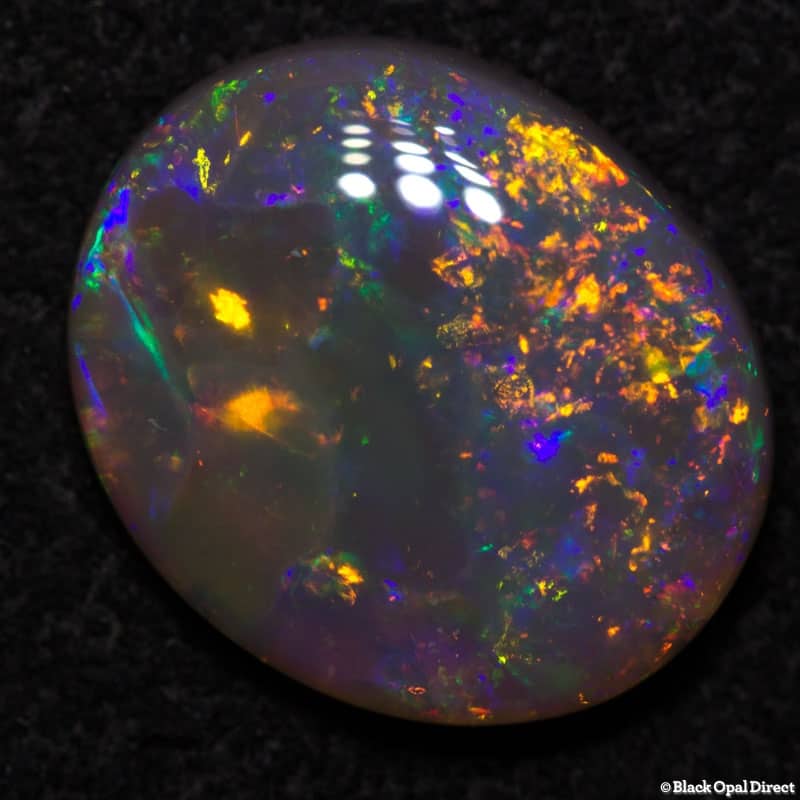 1.63 ct semi black opal 10x8x3mm
