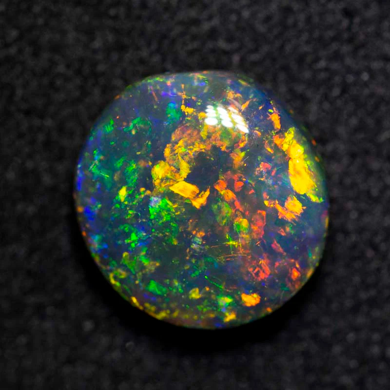 1.66 ct gem black opal 8.7x8.1x4mm
