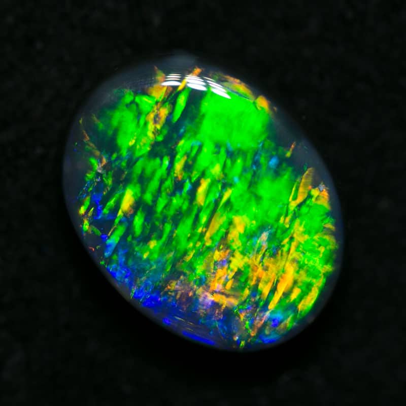 1.70 ct gem black opal 9x7x3.5mm