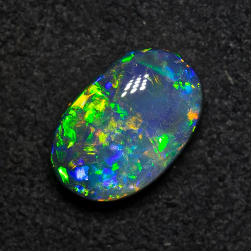 1.71 ct black opal 6.4x9.4x4.4mm
