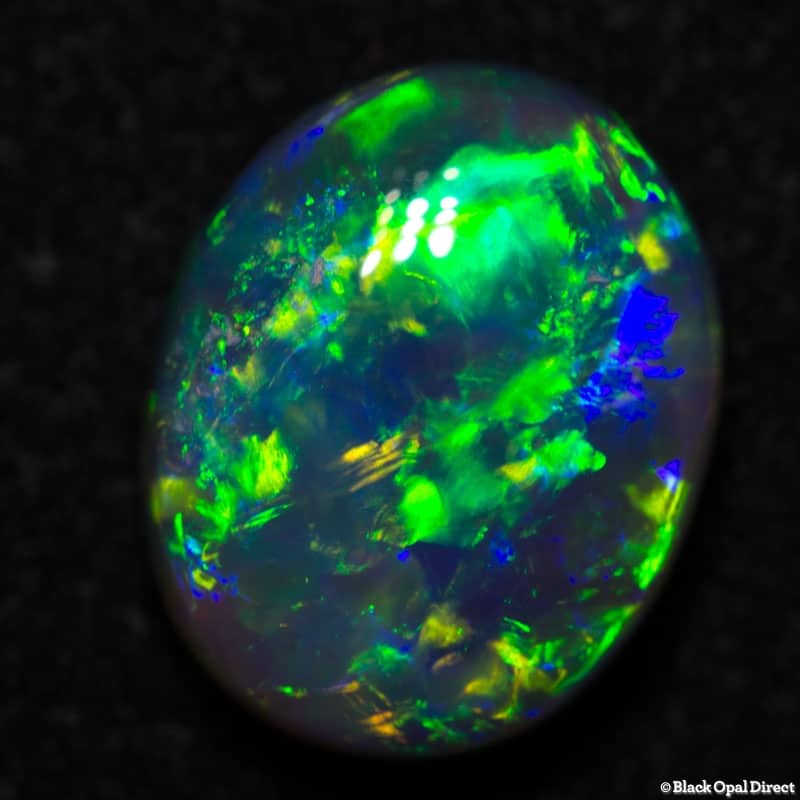 1.71 ct gem black opal 9x7x4mm