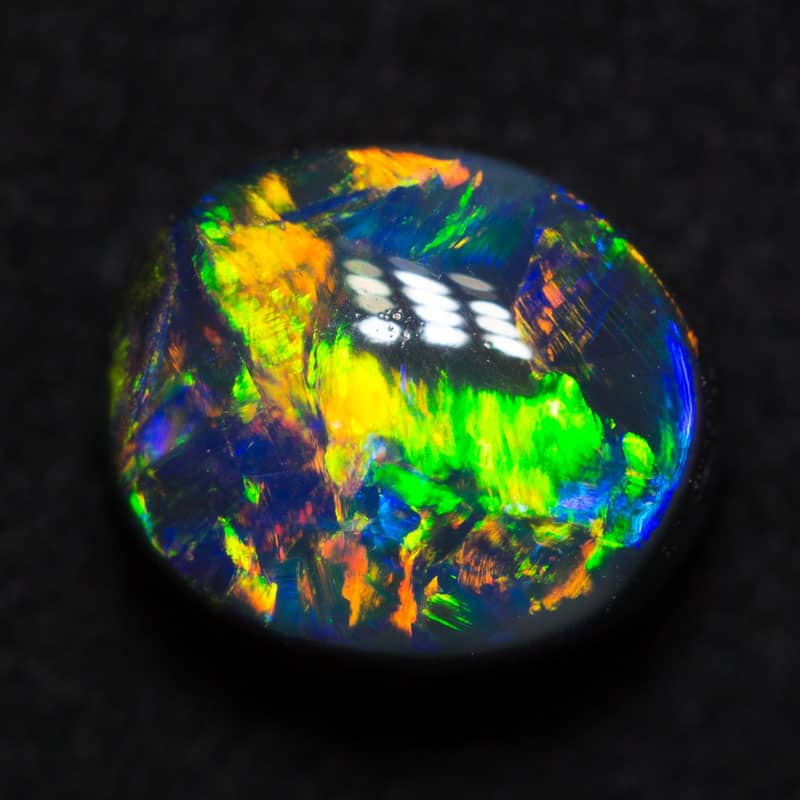 1.71 ct gem black opal collectors piece 8x7x4.7mm
