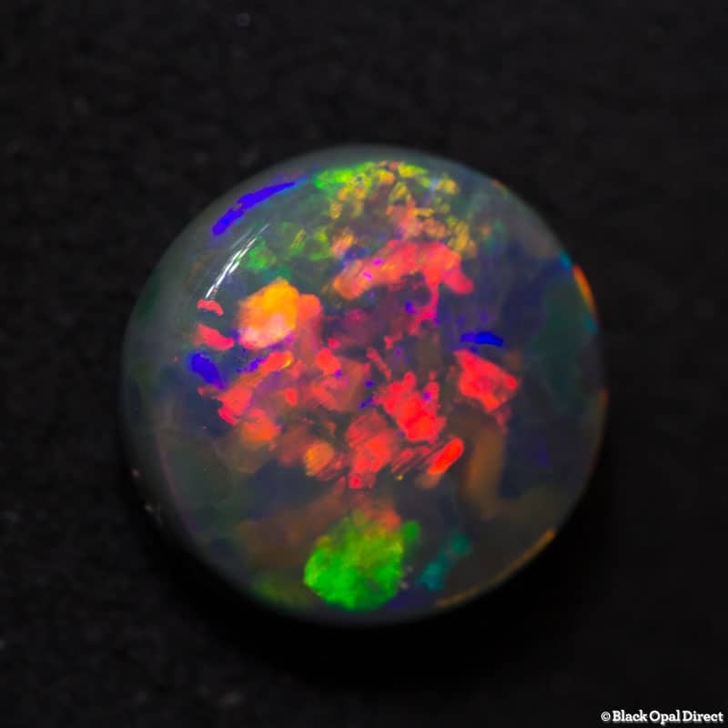 1.71 ct semi black opal gem 8.9x8.5x3.6mm