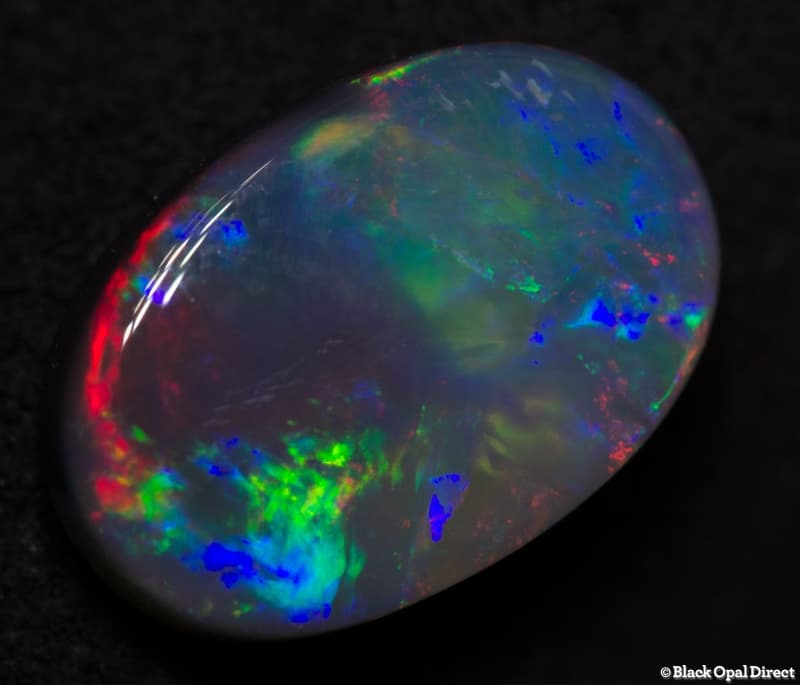 1.72 ct black opal 11x7.5x3mm
