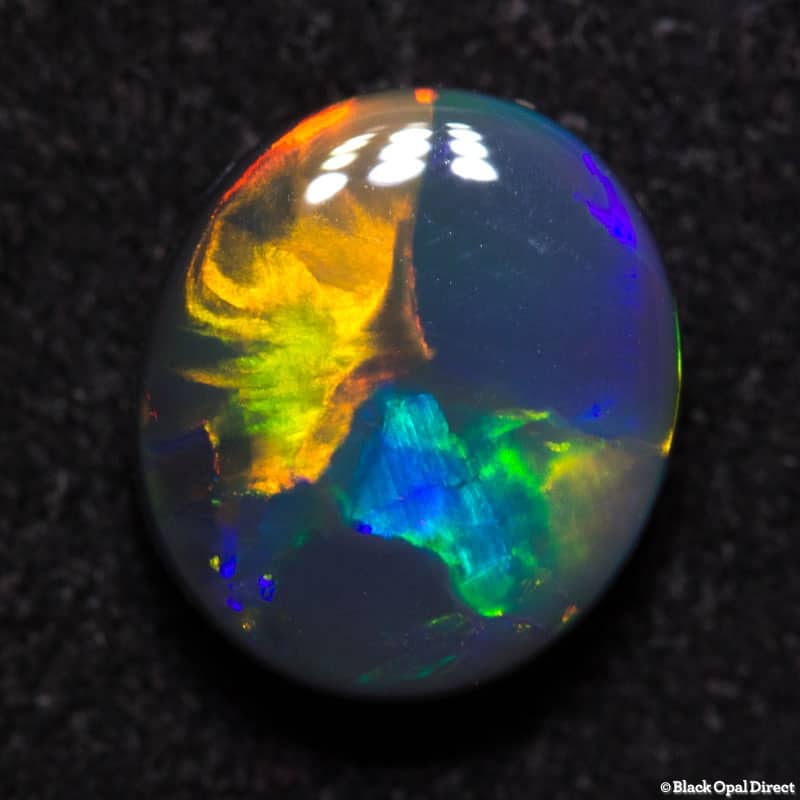 1.73 ct gem black opal 9x8x3.5mm