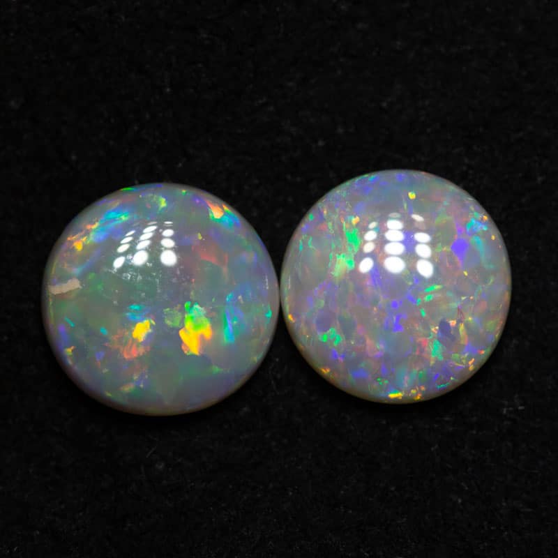 1.74 ct dark opal pair 7x7x2.5mm