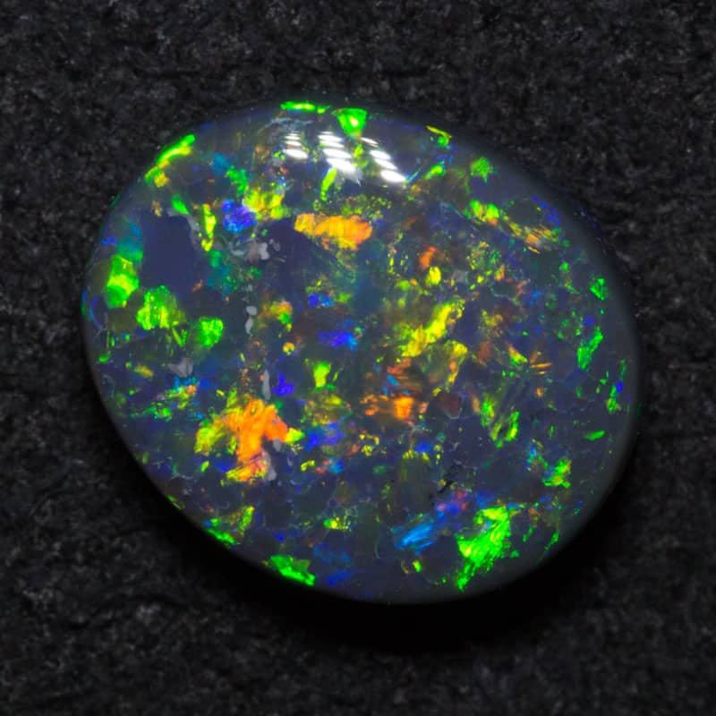 1.75 ct black opal 9.3x7.8x3.8mm