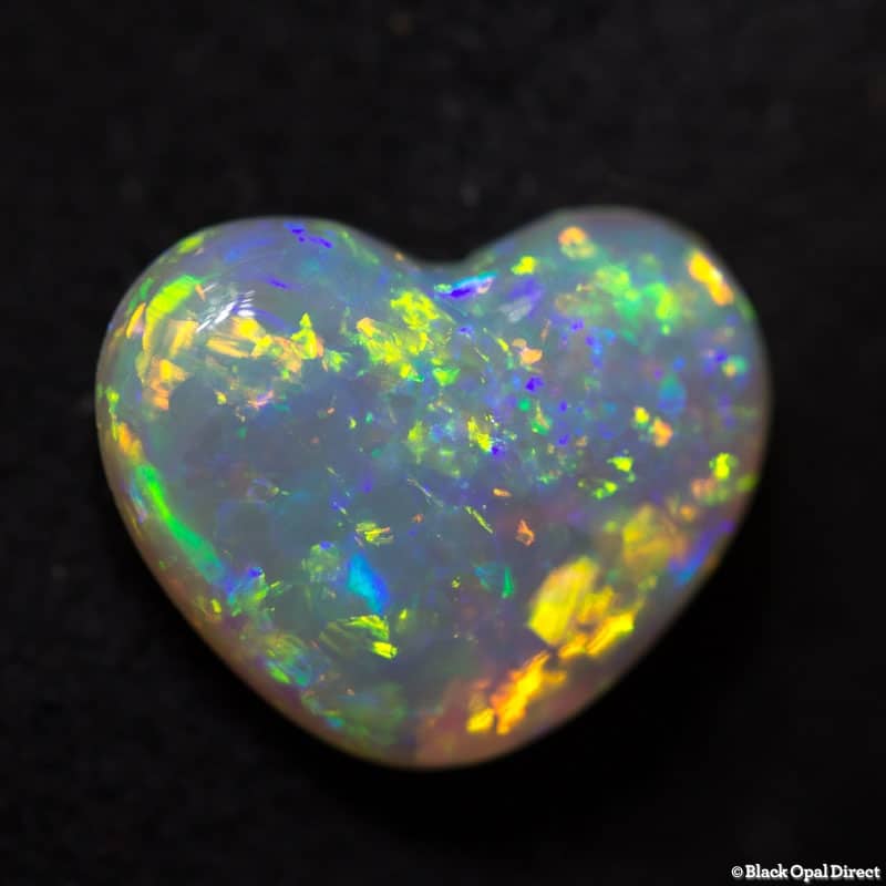 1.77 ct heart shaped crystal opal 11x9x3mm