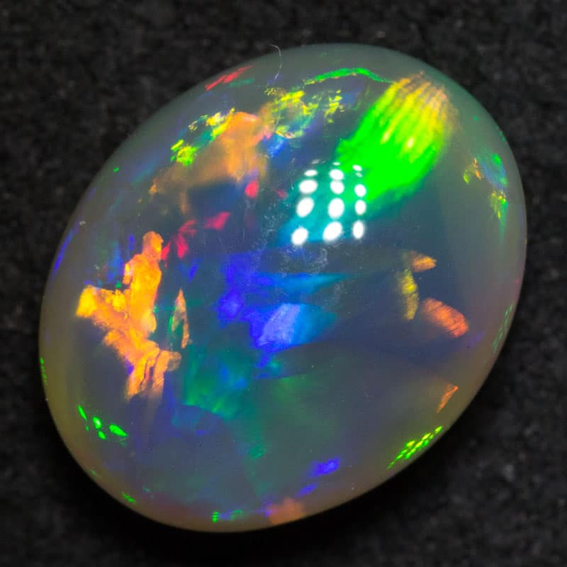 1.78 ct black crystal opal 9.4x7.6x4.3mm
