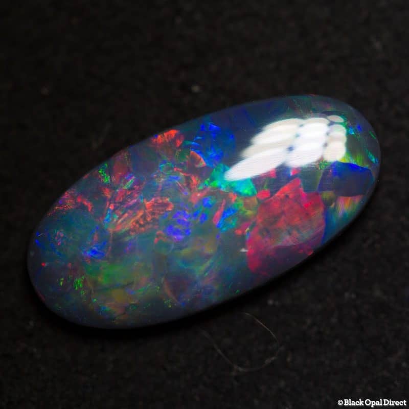 1.81 ct gem black opal 14.5x7x2.5mm