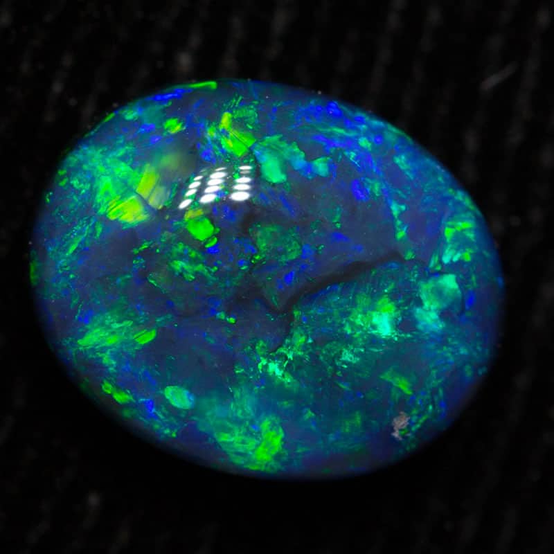 1.82 ct black opal 9x7.3x4.3mm