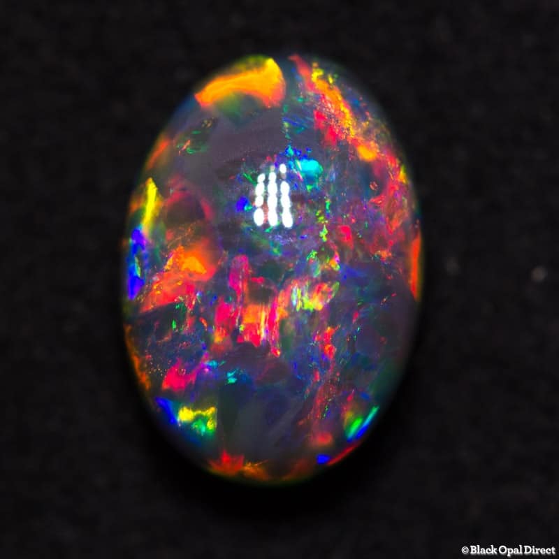 1.82 ct gem black opal 9x6x5mm