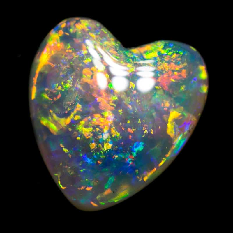 1.85 ct crystal opal heart 10x10x3mm