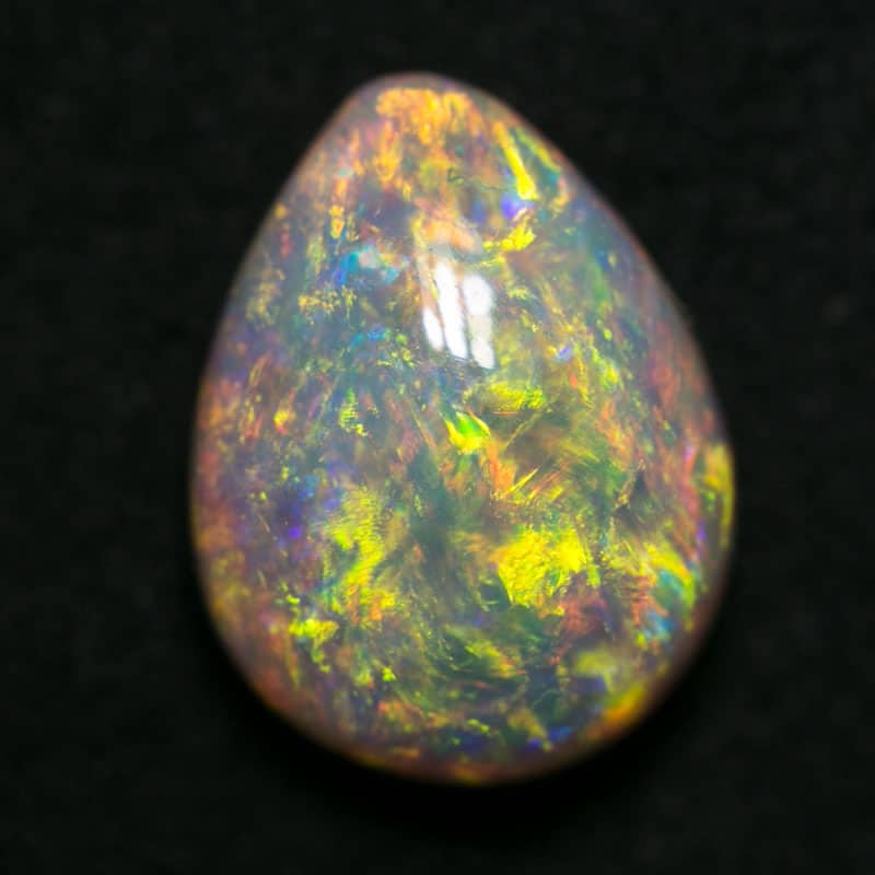 1.87 ct drop shaped crystal opal 10x7x4mm