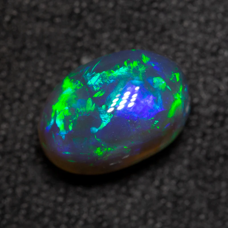 1.92 ct black crystal opal 8.8x5.9x5.9mm