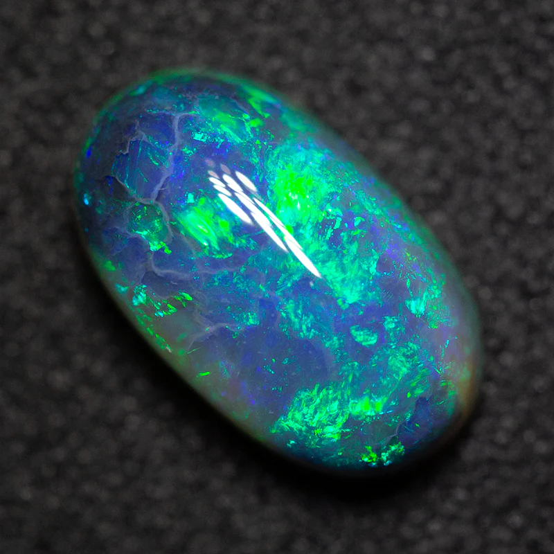 1.92 ct black opal 10.4x6.1x4.3mm