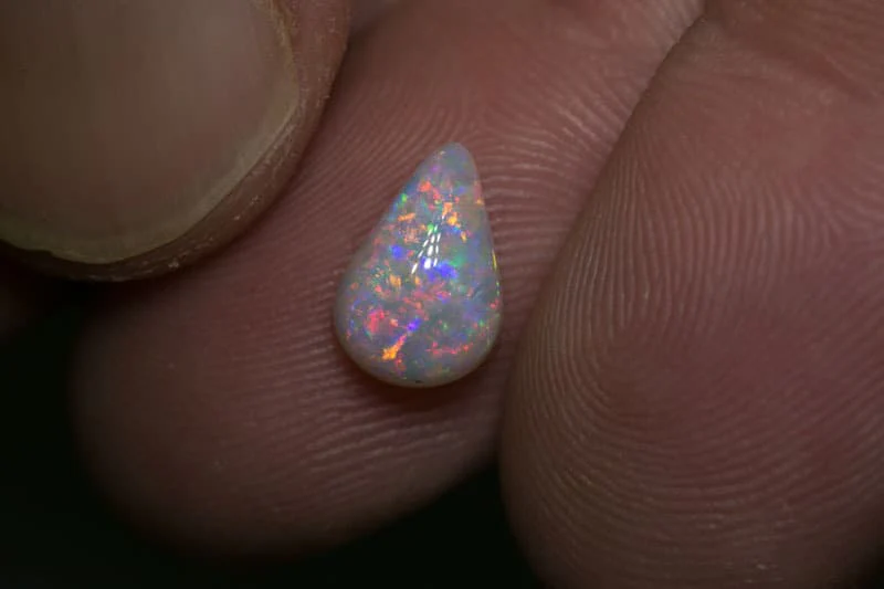 1.92ct double sided white opal 10x6.5x5mm