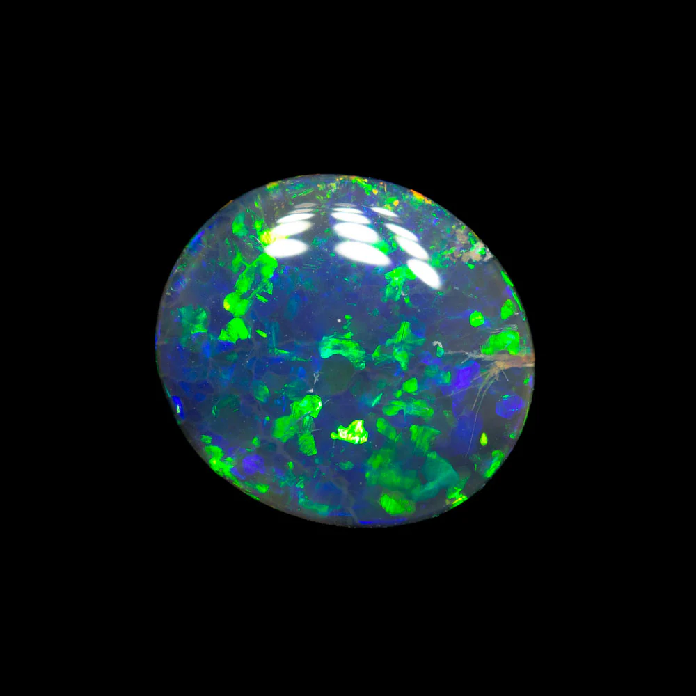 1.93 ct double-sided black opal 9.5x8.5x3.3mm - Image 2