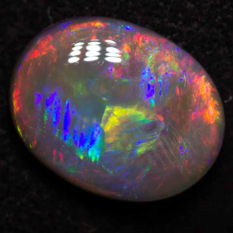 1.95 ct semi black opal 10.5x8x3mm AMY