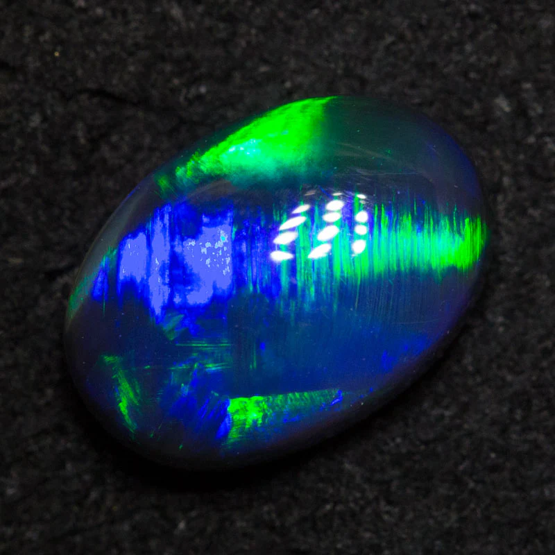 1 ct black opal 8.2x5.7x3.2mm