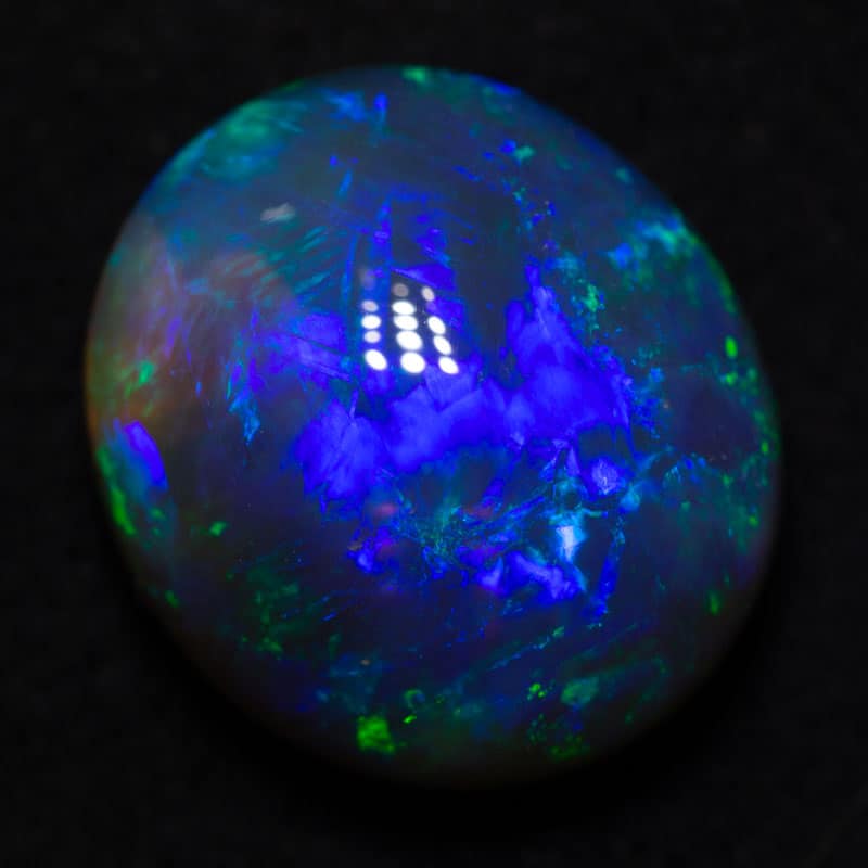 10.17 ct black crystal opal 15x13x8mm