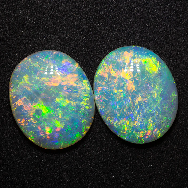 10.67 ct crystal opal pair 14.6x12x4.2mm