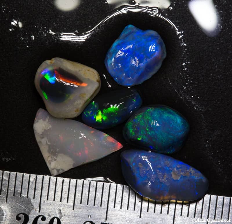 10.74 ct opal rubs 6 pieces